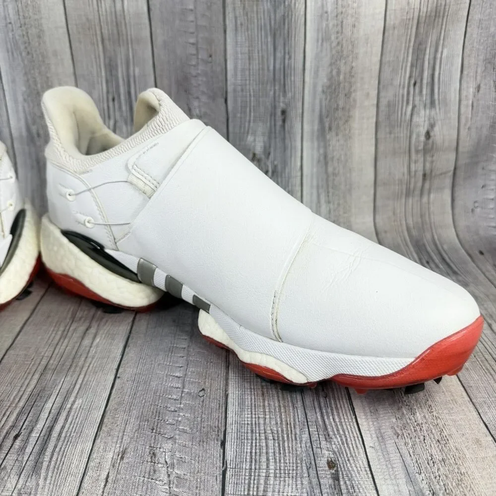Adidas Tour 360 22 BOA Golf Shoes Men’s Size 10 White/Silver/Red GY5337